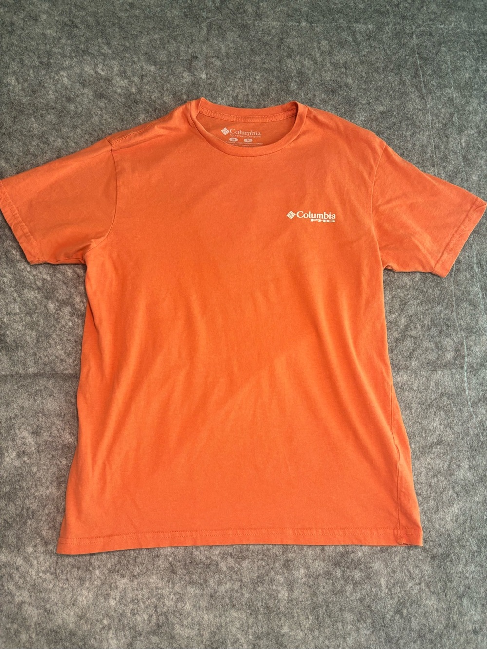 Columbia Men's Orange Camo Short-Sleeve Logo Tee Size M